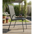 Silla De Jardin Exterior Sling De Acero Exahome Gris Sling