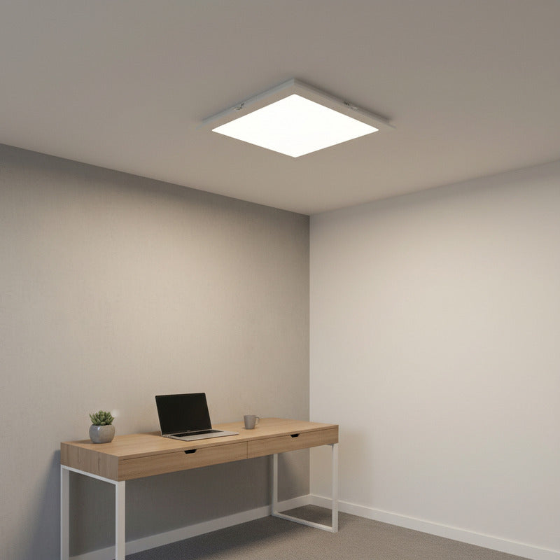 Plafon Cuadrado Led Embutible 18w Luz Calida Pack 20u Blanco Cálido