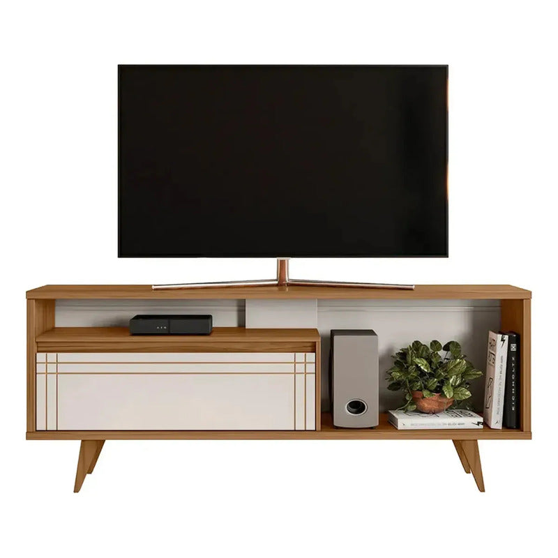 Rack Tv Premium Exahome 60 Pulgadas Mueble Televisión Nordic Blanco