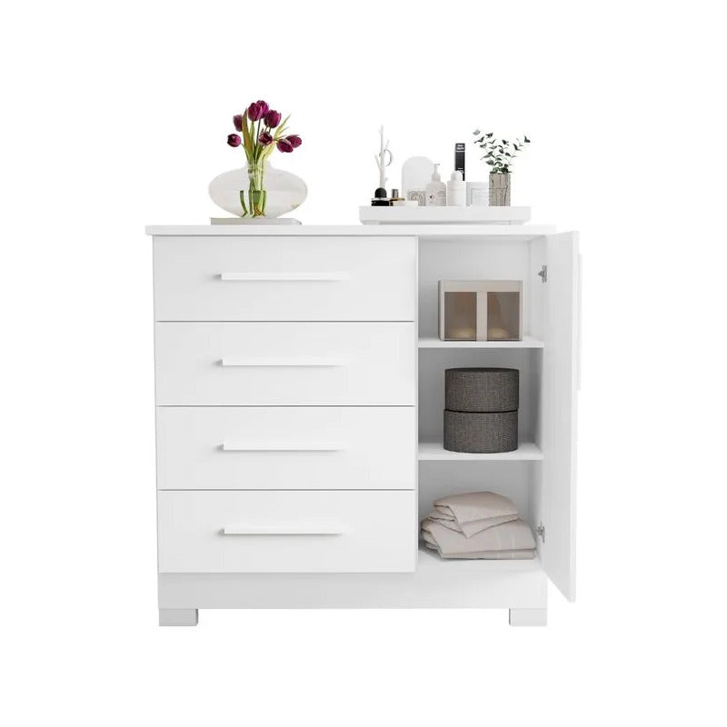 Comoda Cajonera Chifonier Exahome Exclusivo Placard Blanco