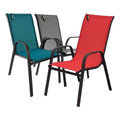 Silla Reposera Textileno Apilable Jardin Hogar Evento Countr Color Bordó