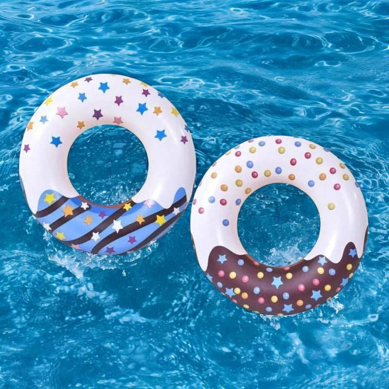 Colchoneta Sunclub Donut Jumbo Tube Inflable Piscina 115cm Blanco Chocolate Blanco Con Choclate