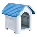 Cucha Casa Para Perros Jardín Perro Termica Mascota Refugio Azul Claro