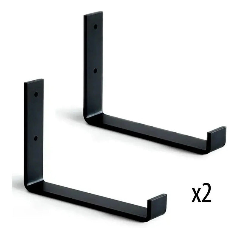 Mensula Para Estante X 2 Exahome Industrial Repisa Madera