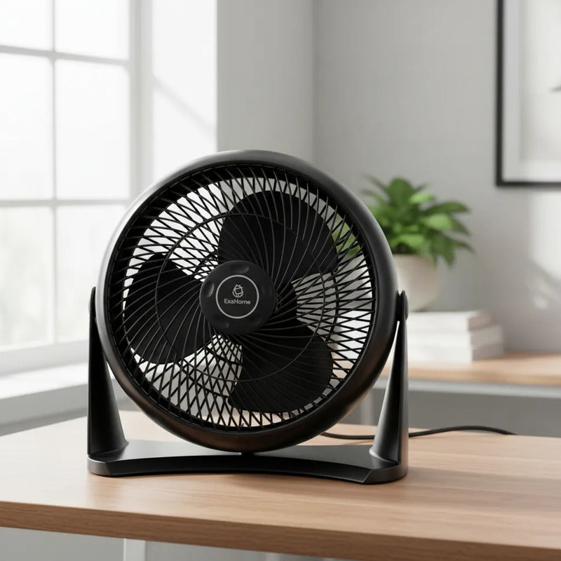 Ventilador Turbo 12  Exahome Piso Pared Tienda Oficial 30.48 Cm 50hz Negro Pvc 5