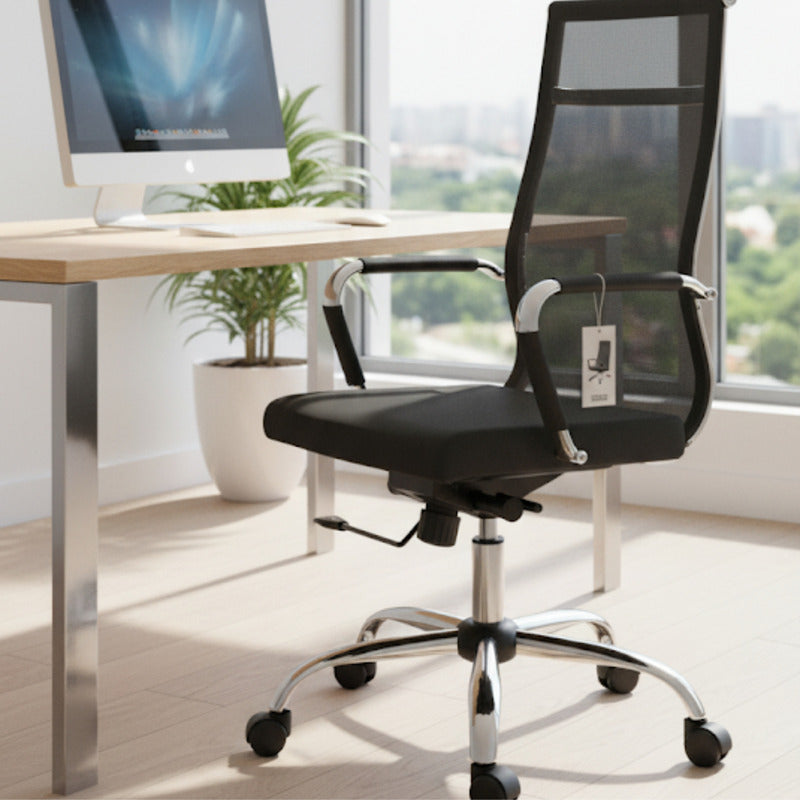 Sillon Director Ejecutivo Exahome Presidencial 54206 Alta Negro Mesh/tela