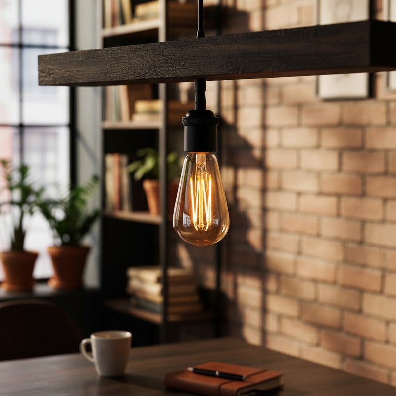 Lampara Tubular Led Filamento Foco Ambar 6w Pack 5u Ámbar