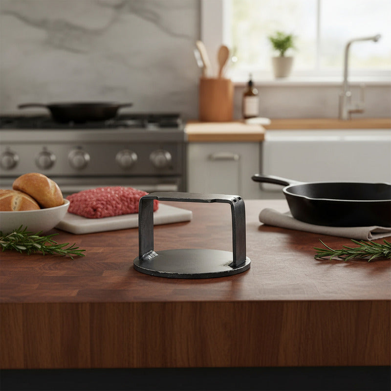 Prensa Hamburguesa Exahome Smasher 11 Cm  Pisa Burguer Smash Negro