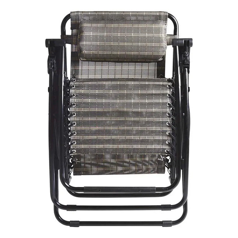 Reposera Gravedad Cero Plegable Multi Posiciones C/ Almohada Marrón