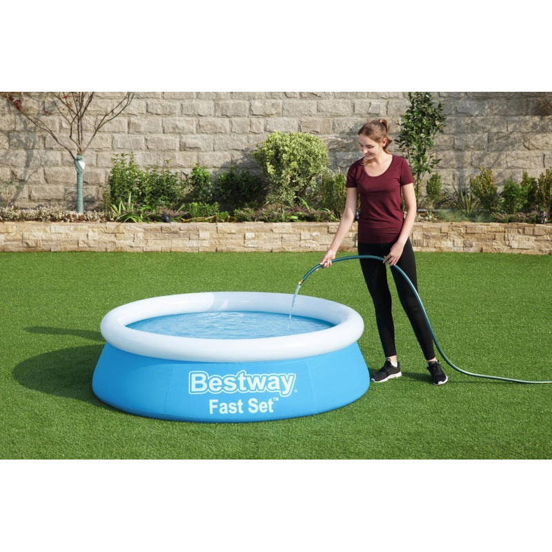 Pileta Inflable Redonda Fast Set 940 Lts Bestway 57392 Color Azul