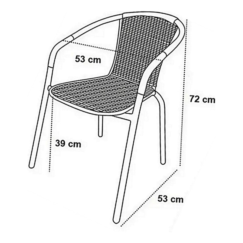 Silla Rattan Ratan Jardin Patio Terraza Casa Hogar Exterior Tabaco