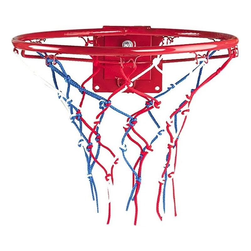 Aro De Basket Nº 7 Reforzado Con Red Y Resorte + Pelota Nª5
