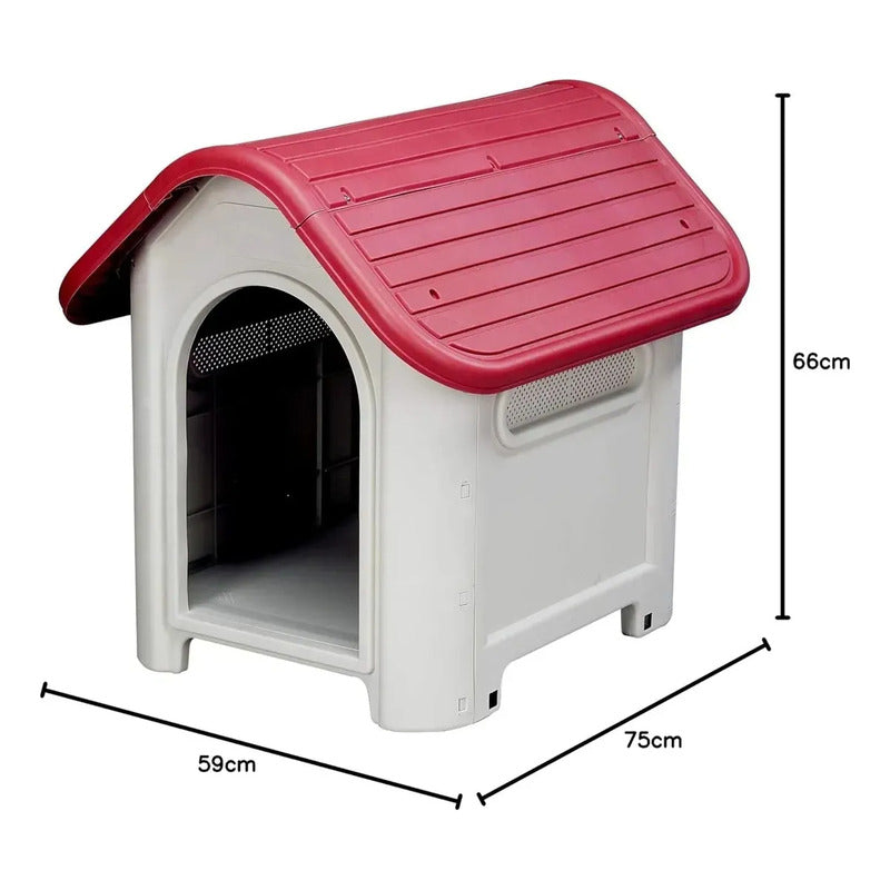 Cucha Casa Para Perros Jardín Perro Termica Mascota Refugio Azul Claro